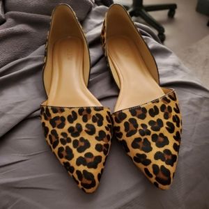 J Crew calfhair cheetah flats